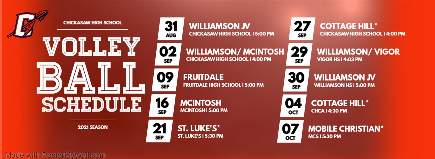 2021 Varsity Volleyball Schedule